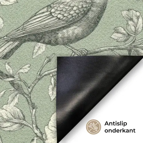 Klassiek - Botanisch - Groen Deurmat klein 898 -antislip_NL