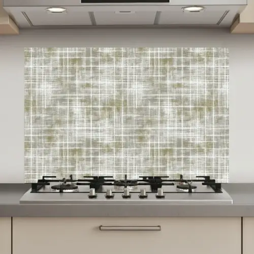 Linnen - Patroon - Groen keuken achterwand spatscherm klein 900 -3d_website