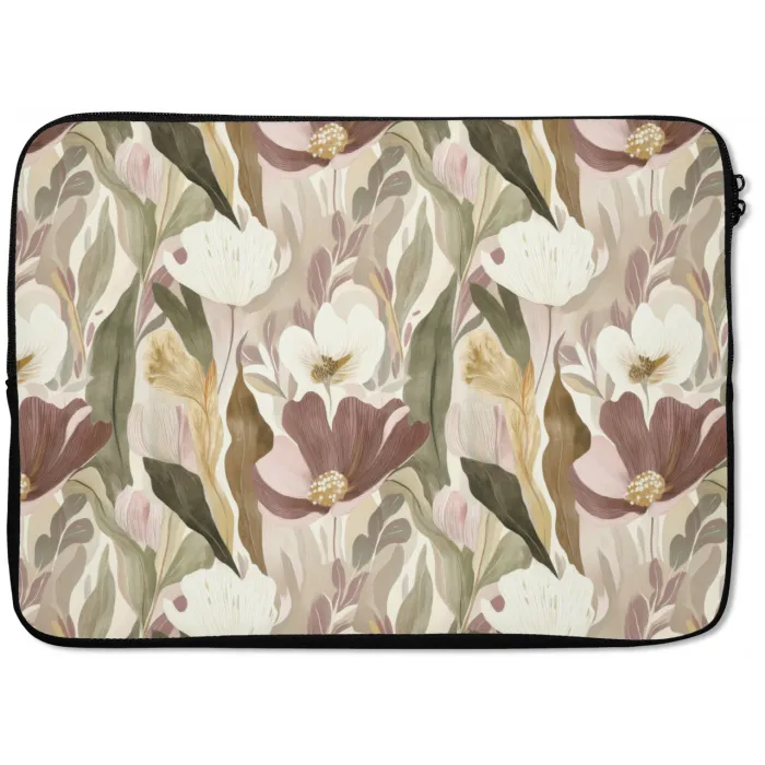 Bloemen - Aquarel - Kleurrijk laptophoes neopreen klein 279 -zkaufland3dotto