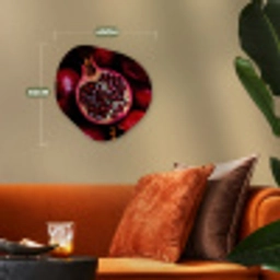 Granaatappel - Rood - Fruit Wandcirkel Organisch Forex 3mm klein -sfeer3