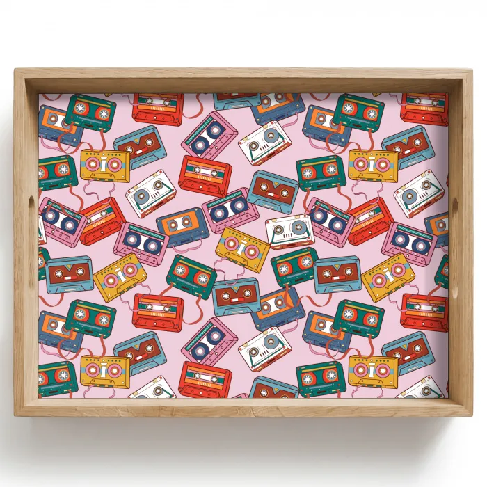 Cassette - Patroon - Roze Dienblad Rechthoek middel 911 -z3d_shopping