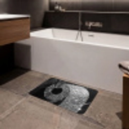 WC - Toilet papier - Zwart wit - Glitters Badmat klein -sfeer3