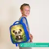Panda - Bamboebos - Groen Kinderrugzak - Blauw middel -sfeer3_NL