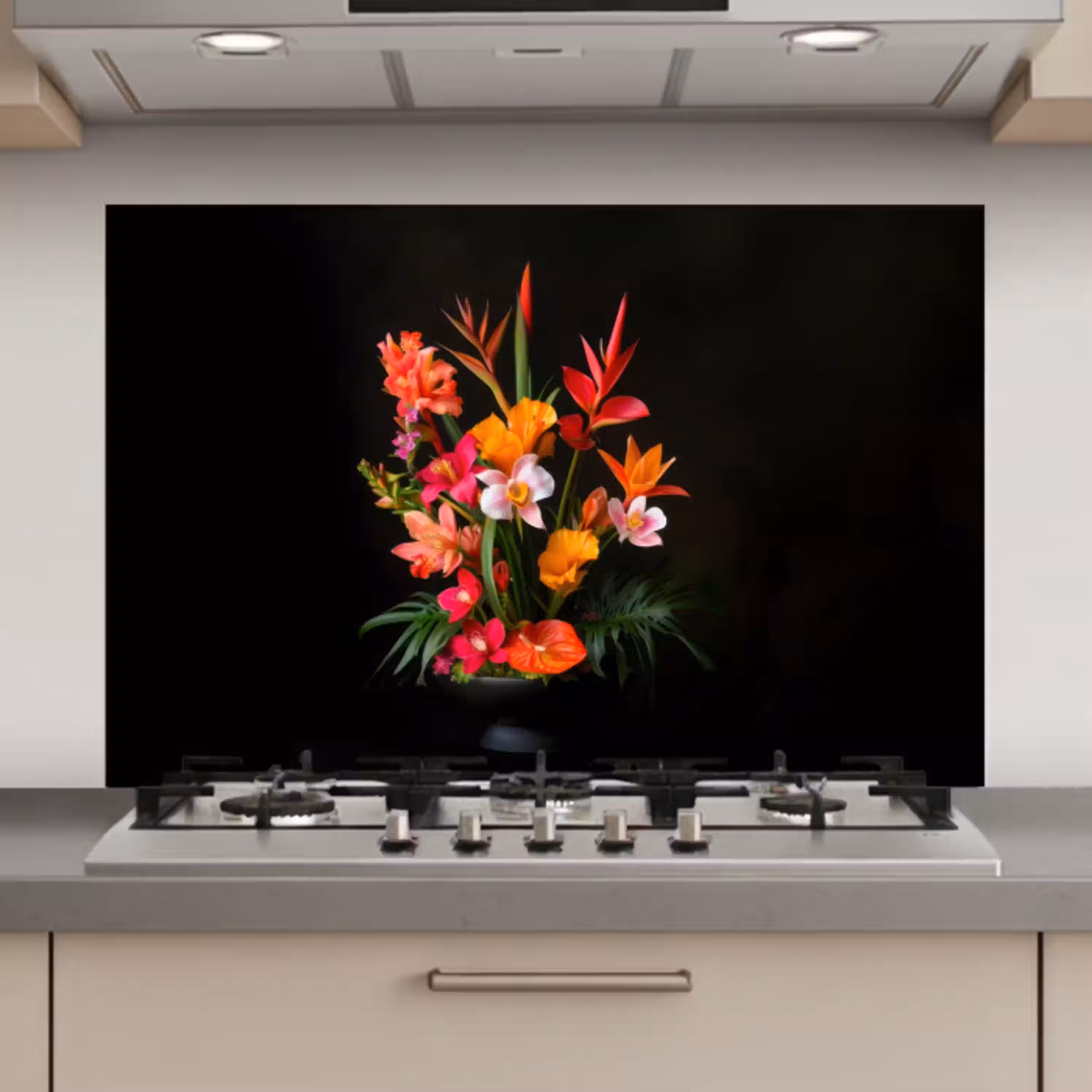 Boeket - Bloemen - Exotisch keuken achterwand spatscherm klein -3d_website