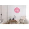 Roze - Gestreept - Belle Wandcirkel aluminium klein -woonkamer