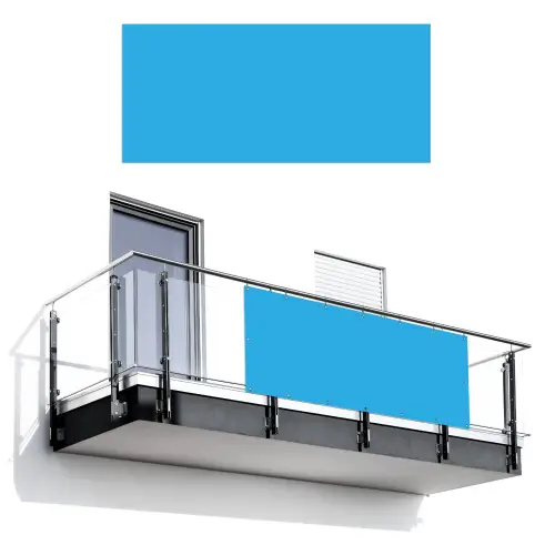 Blauw - Licht - Kleuren Balkonbeschermer Duitsland klein 596 -3d