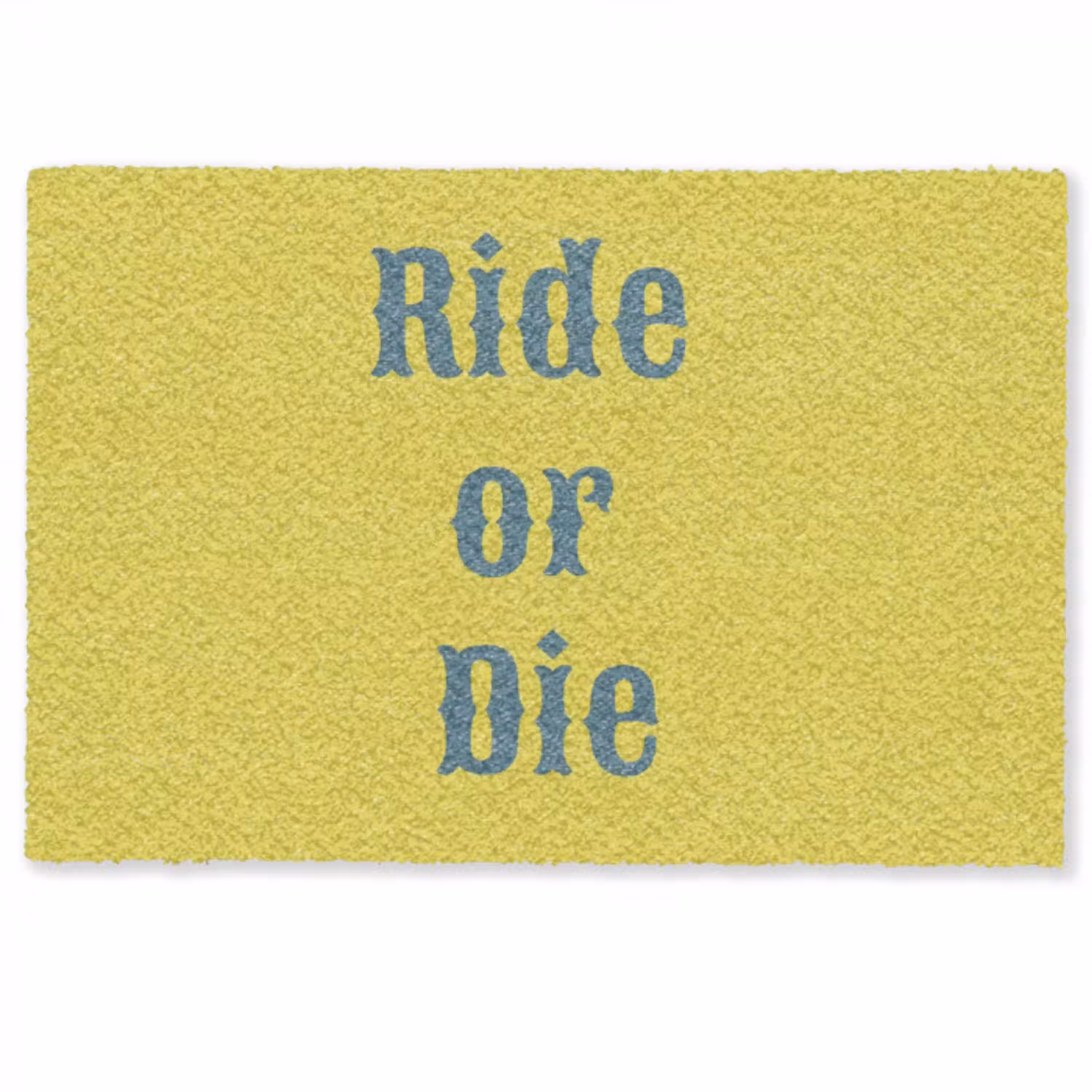 Ride or die - Geel - Blauw Deurmat klein -zkaufland3d