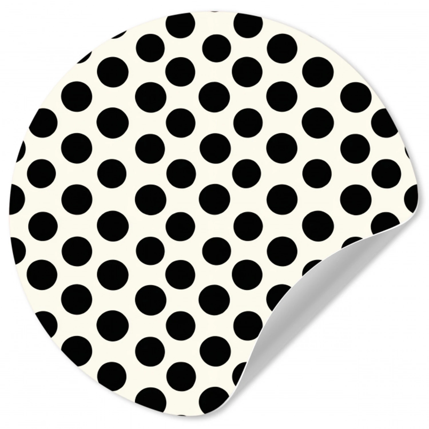 Klassiek - Stippen - Zwart Wandcirkel behangsticker klein 186 -3d