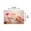 Bloemen - Watercolor - Roze - Abstract - Kunst Placemat vinyl groot -specs