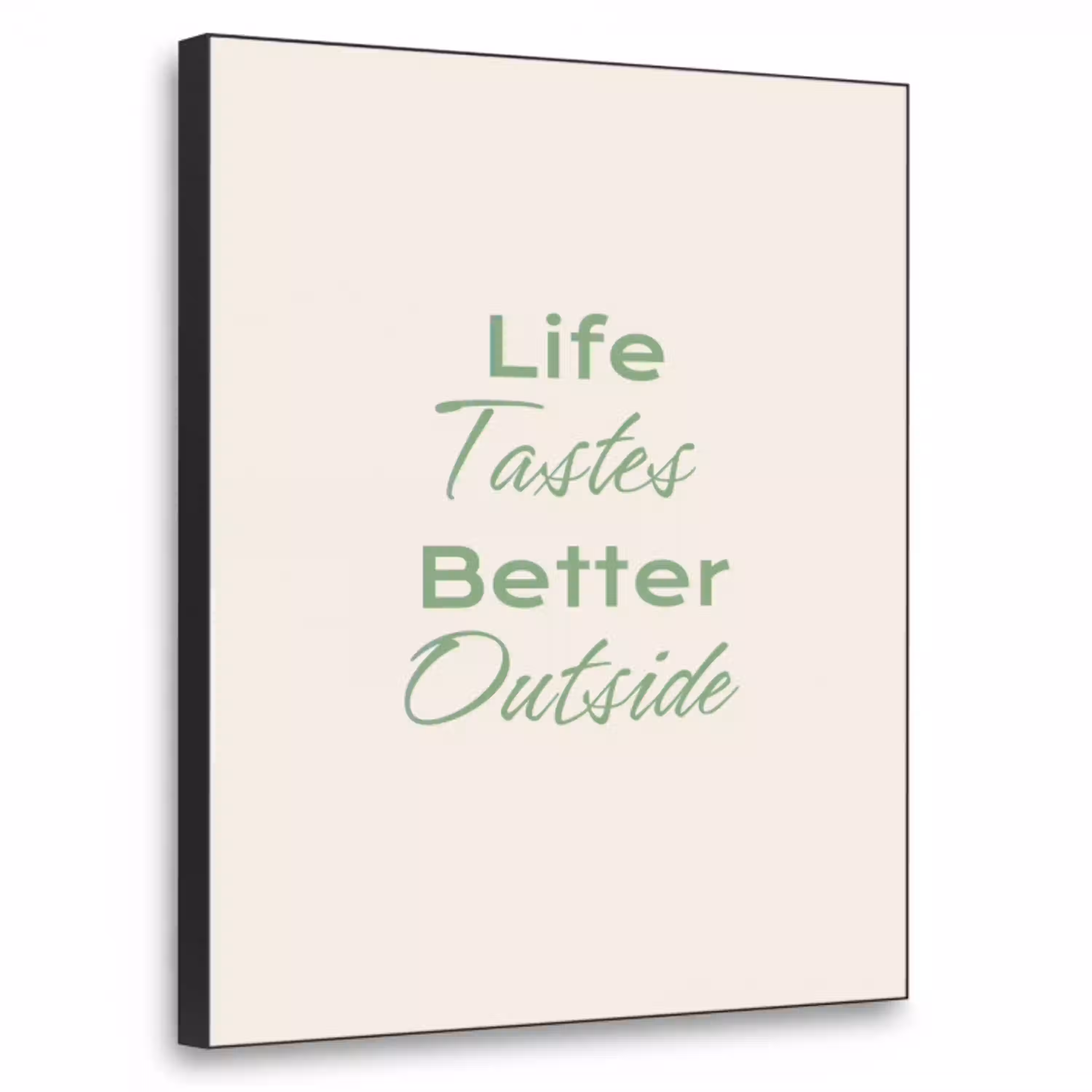 Tekst - Sierlijk - Letters - Groen Textielframe - compleet frame klein -3d