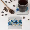 Bloemen - Blauw - Abstract onderzetter kurk middel -sfeer2