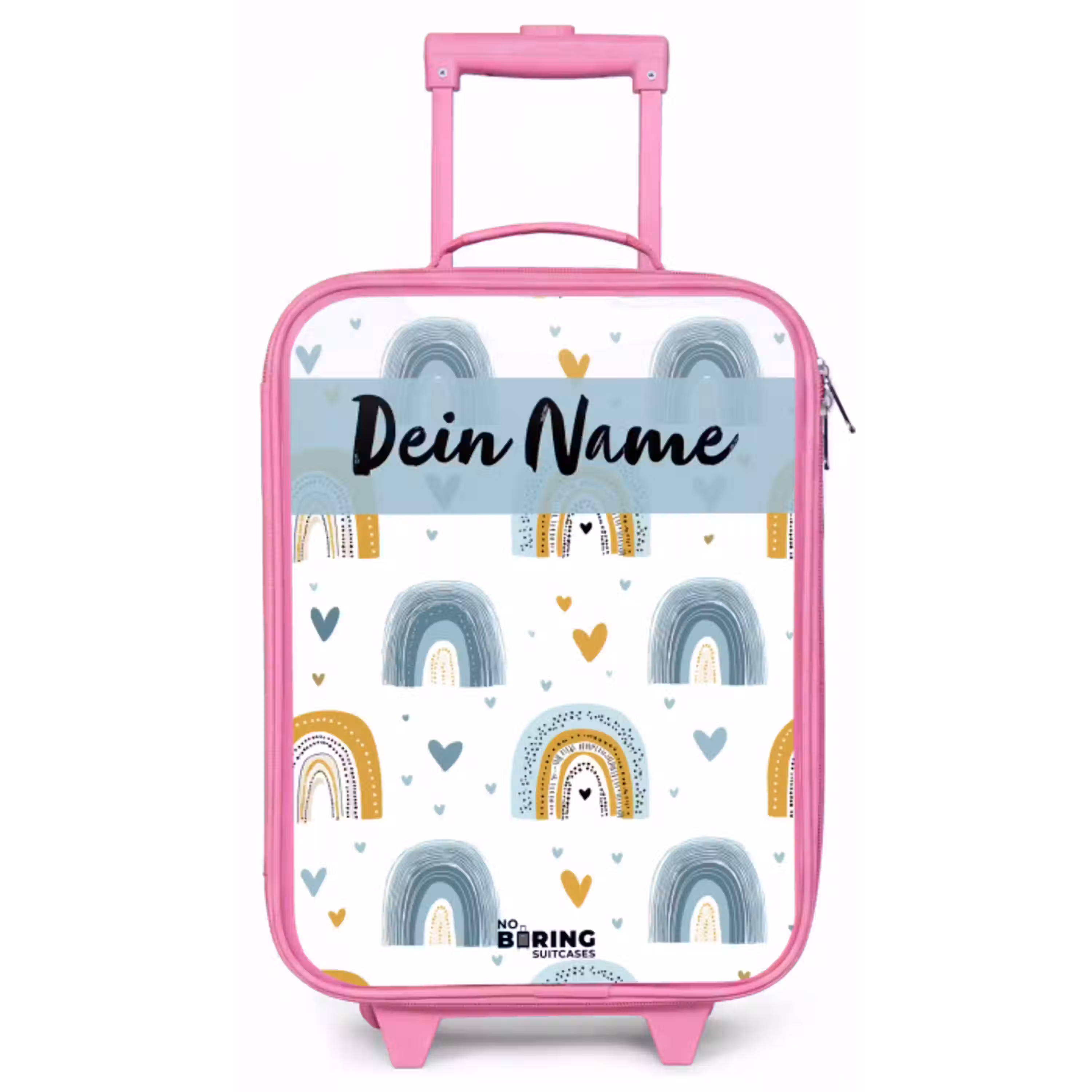 Patroon - Regenboog - Hartjes Kinderkoffer - Roze klein -zz3dotto