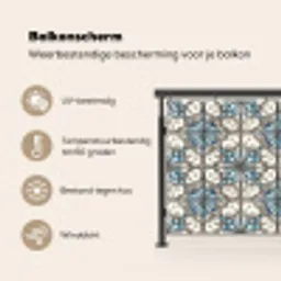 Barok - Tegel - Kleurrijk Balkonbeschermer Duitsland klein 596 -specs_NL