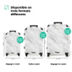 Klassiek - Marmer - Grijs NBS - Handbagage koffer - Volwassenen Unisex middel zzzzzzVergelijking_3FR