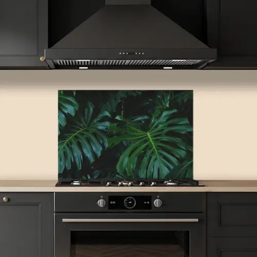Monstera - Bladeren - Tropisch - Jungle keuken achterwand spatscherm klein -sfeer1