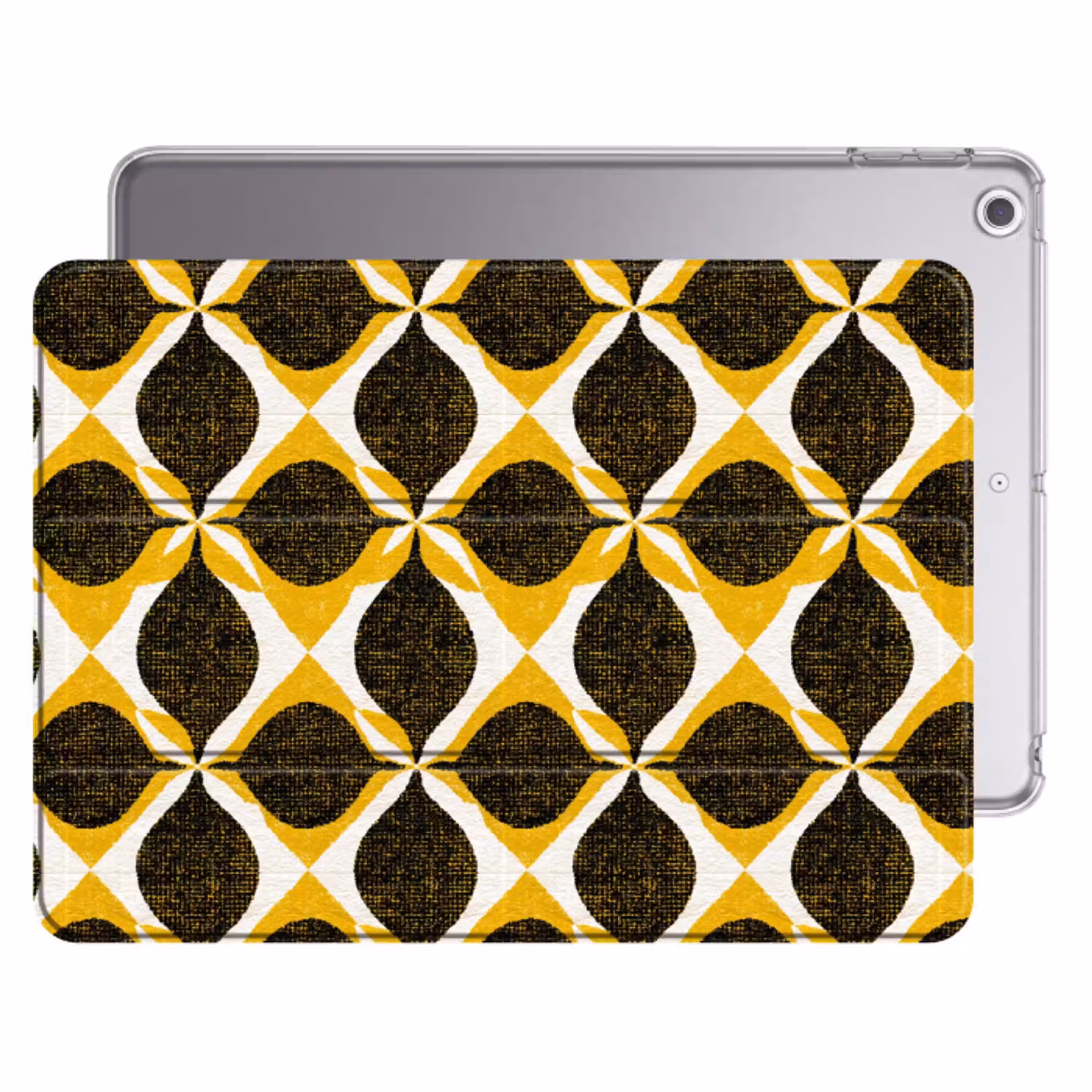 Geel - Zwart - Geometrisch - Retro - Textuur Apple iPad 2017 middel 1172 -threedimensional_3d_global