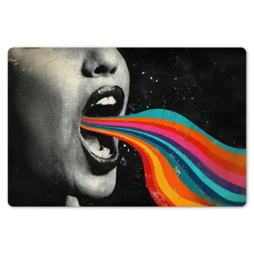 Mond - Golven - Regenboog Placemat vinyl groot -zzsfeer1_Kitchenyeah-website
