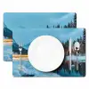 Winterlandschap - Natuur - Huis - Bergen - Sneeuw Placemat vinyl groot -zzsfeer2_Kitchenyeah-website