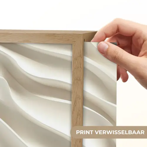 Diagonaal - Golven - Crème Light Box met batterij (Wandlamp) middel 907 -USP_websiteprintNL