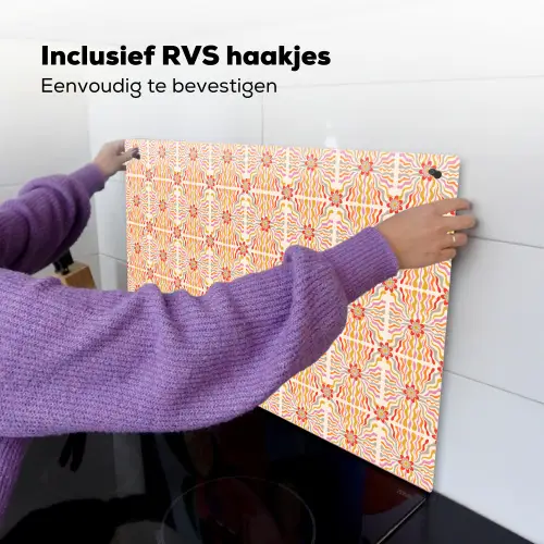 Patroon - Retro - Kleur Inductie beschemer met haakjes klein 777 -ky-ophangen-nl