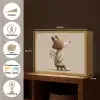 Vos - Gele bloemen - Minimalistisch Light Box met batterij (Wandlamp kind) middel -USP_websiteoverzichtNL