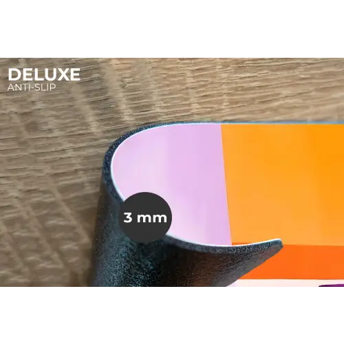 Vlakken - Abstract - Rechthoekig - Oranje Placemat vinyl groot -closeup
