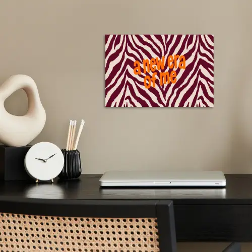 New era - Bordeaux - Zebraprint poster papier klein -sfeer1