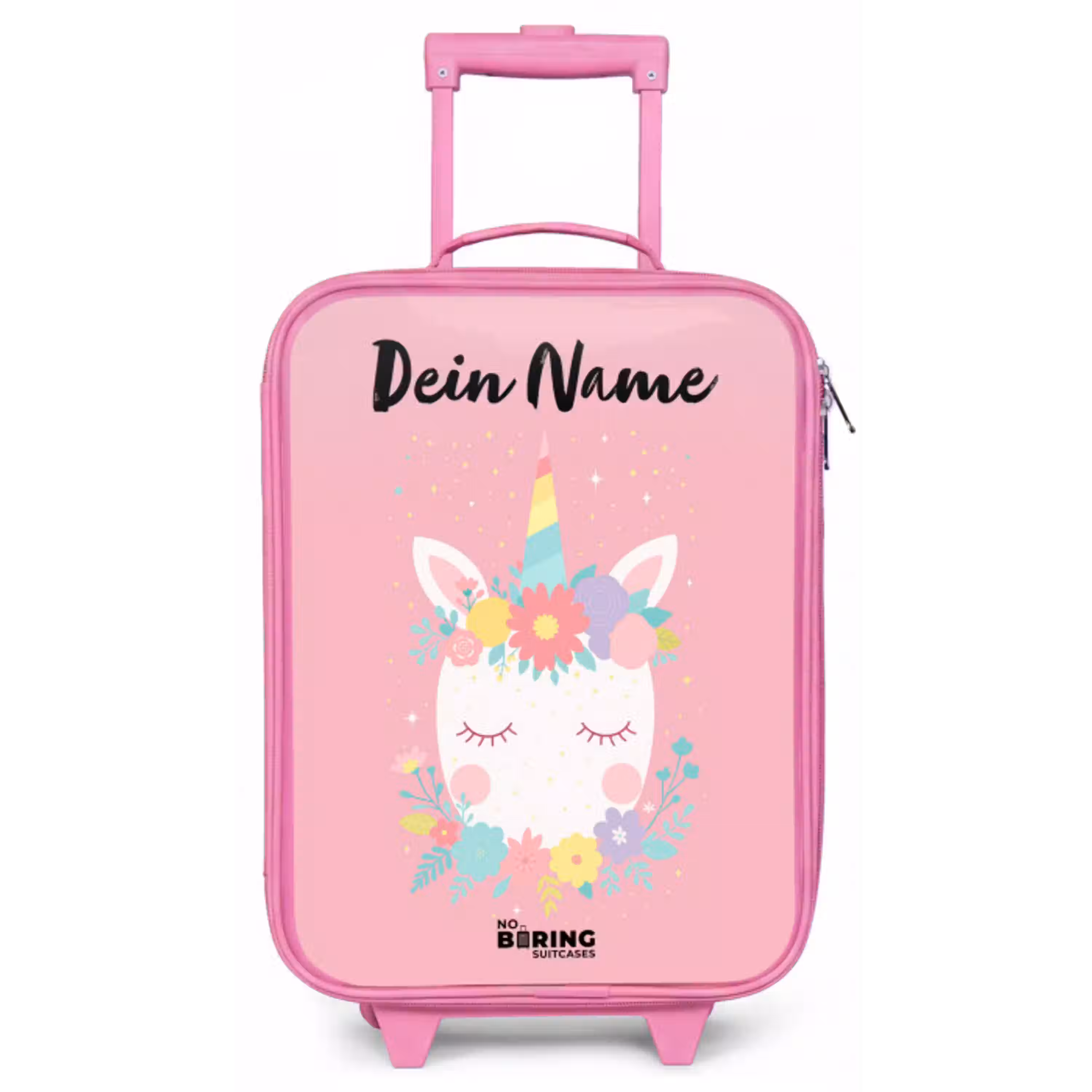Eenhoorn - Bloemen - Roze Kinderkoffer - Roze klein -zz3dotto