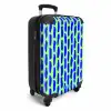 Blauw patroon op mintgroen NBS - Handbagage koffer - Kinderen Unisex middel -productfoto_3d