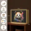 Panda - Graffiti - Dieren - Zwart - Kleuren Light Box met batterij (Wandlamp) middel -USP_websiteoverzichtNL