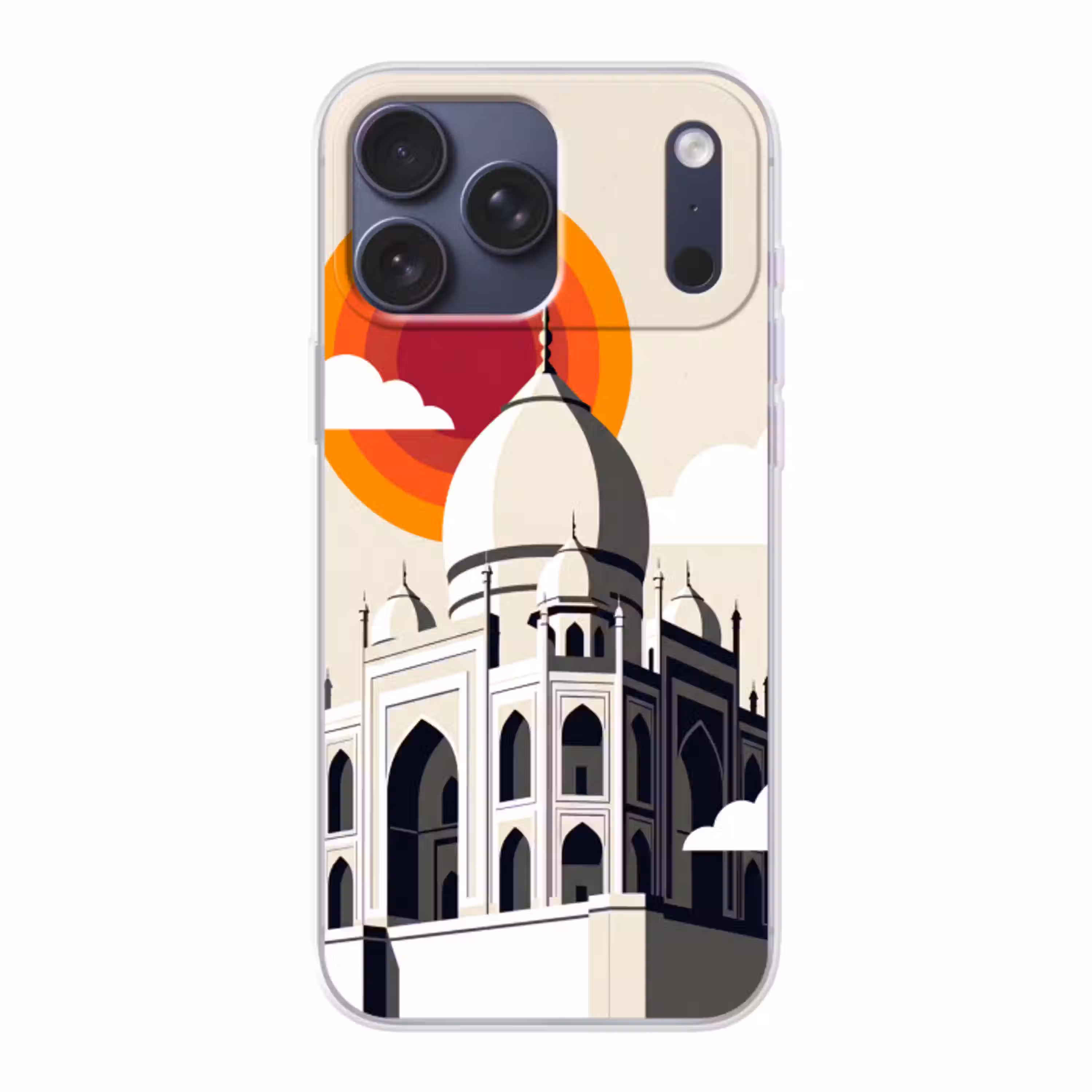 Taj Mahal - Zon - Koepel - Architectuur - India - Grafisch Telefoonhoesje iPhone 17 Pro Max klein -3d