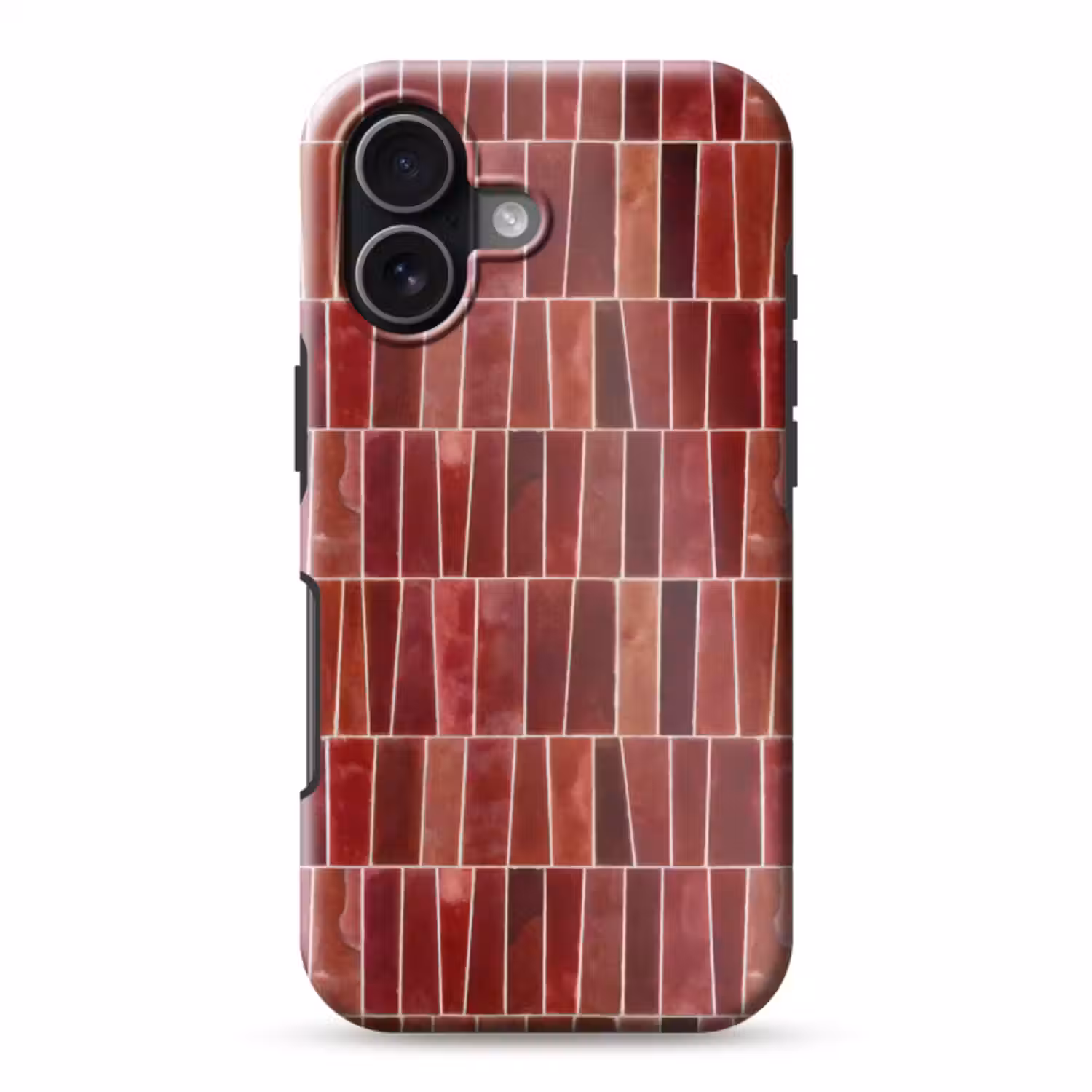 Telefoonhoesje Toughcase - Tegels - Modern - Structuur - Dieprood