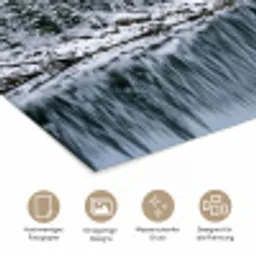 Bos - Reflectie - Meer - Winter - Serene poster papier klein -tcloseup_DE