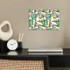 Bladeren - Flamingo - Bloemen - Jungle poster papier klein -sfeer1
