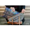 Grachten Amsterdam - Huizen - Stad - Kleurrijk laptophoes neopreen klein -tas