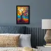 Boom - Zon - Verflook - Kleuren - Abstract fotolijst zwart zonder passe partout klein -sfeer3