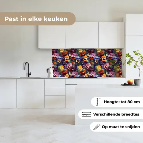 Viooltjes - Kleuren - Bloemblaadjes keuken achterwand 2 middel 871 -sfeer4_NL