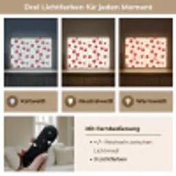 Kersen - Minimalistisch - Rood Light Box met batterij (Wandlamp) middel 907 -USP_lichtkleurDE