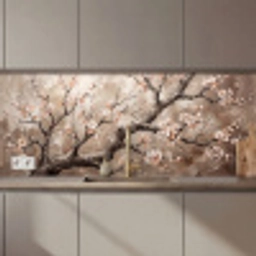 Bloesem - Takken - Schilderij - Beige - Serene keuken achterwand 2 middel zz_3dshopping