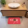 Star girl - Rood - Panter - Ster Badmat klein -sfeer1