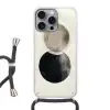 Cirkels - Vorm - Beige - Abstract Hoesje iPhone 16 Pro Max met koord klein -3d