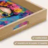 Vrolijk portret - Vrouw - Bloemenkroon Dienblad Rechthoek middel -USP_HandgreepNL