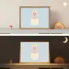 Prinses - Kroon - Blauw Light Box met batterij (Wandlamp kind) middel -sfeer3_kind