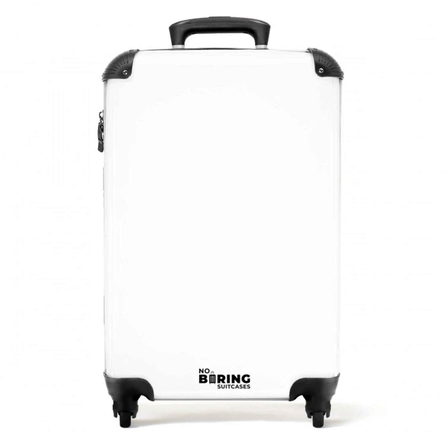 Witte print NBS - Handbagage koffer - Volwassenen Unisex middel -productfoto_recht