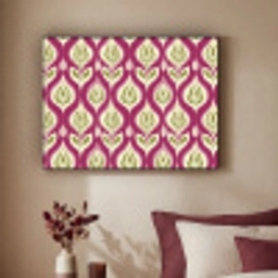 Retro - Floraal - Paars Textielframe zwart klein 947 -sfeer1