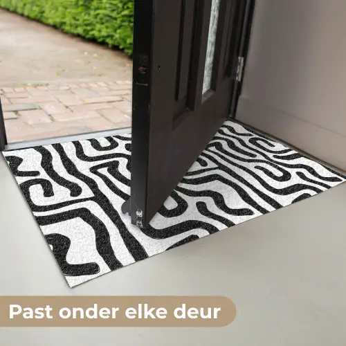 Modern - Lijnen - Zwart Deurmat klein 898 -USP_NL