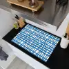 Ruitpatroon - Blauw - Crème Inductie beschemer met haakjes klein 777 -sfeer1
