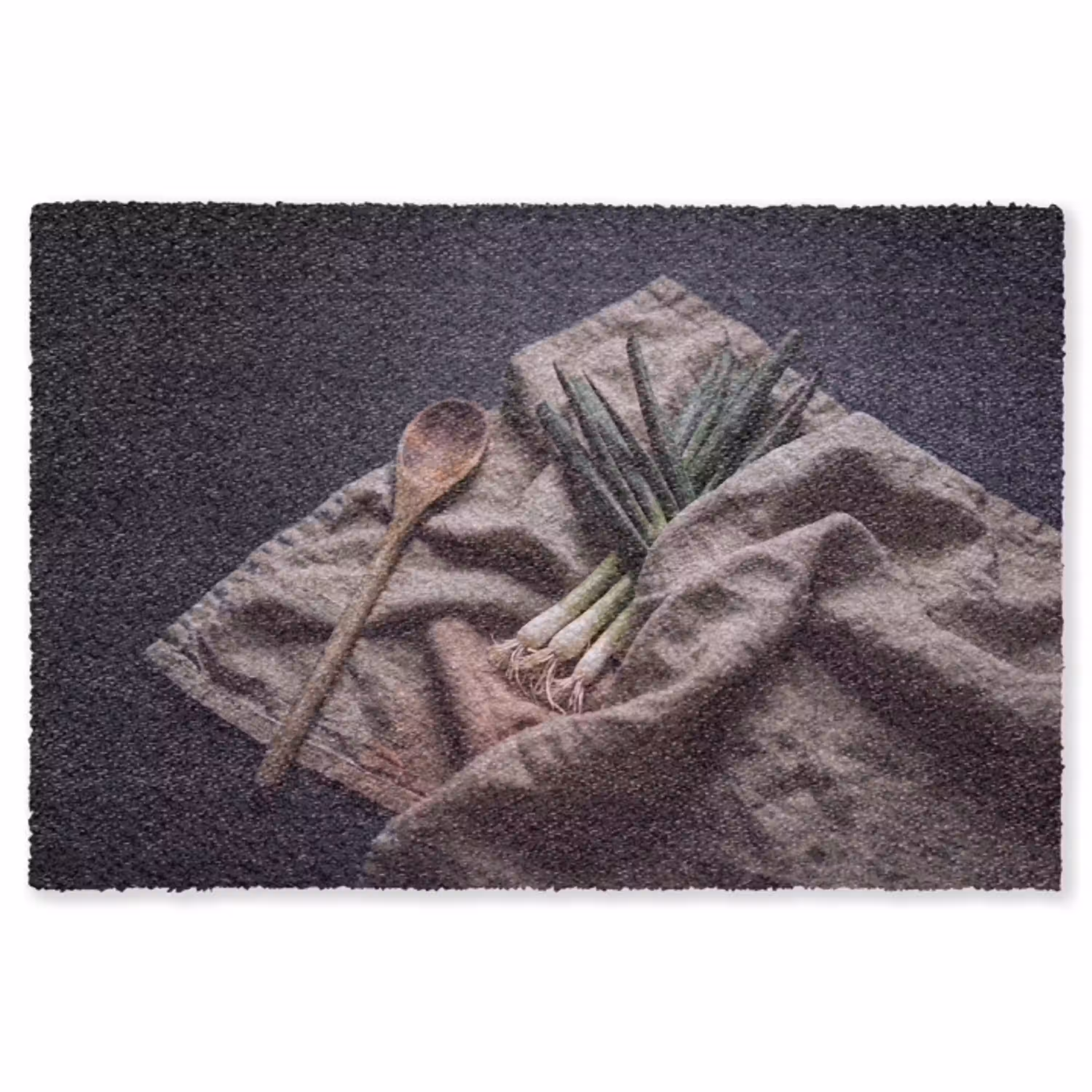 Eten - Lepel - Rustiek Vloerkleed Rechthoek klein -3d