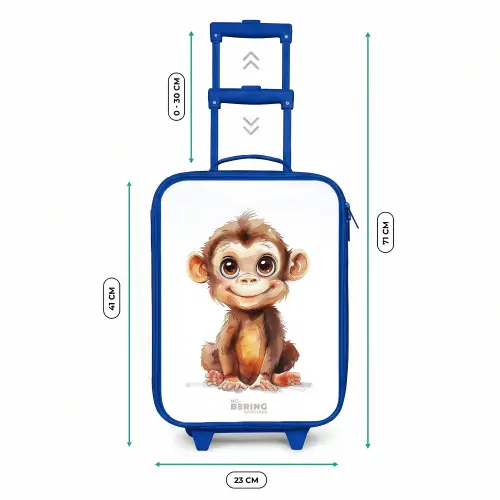 Baby aap Kinderkoffer - Blauw klein -productfoto_formaten