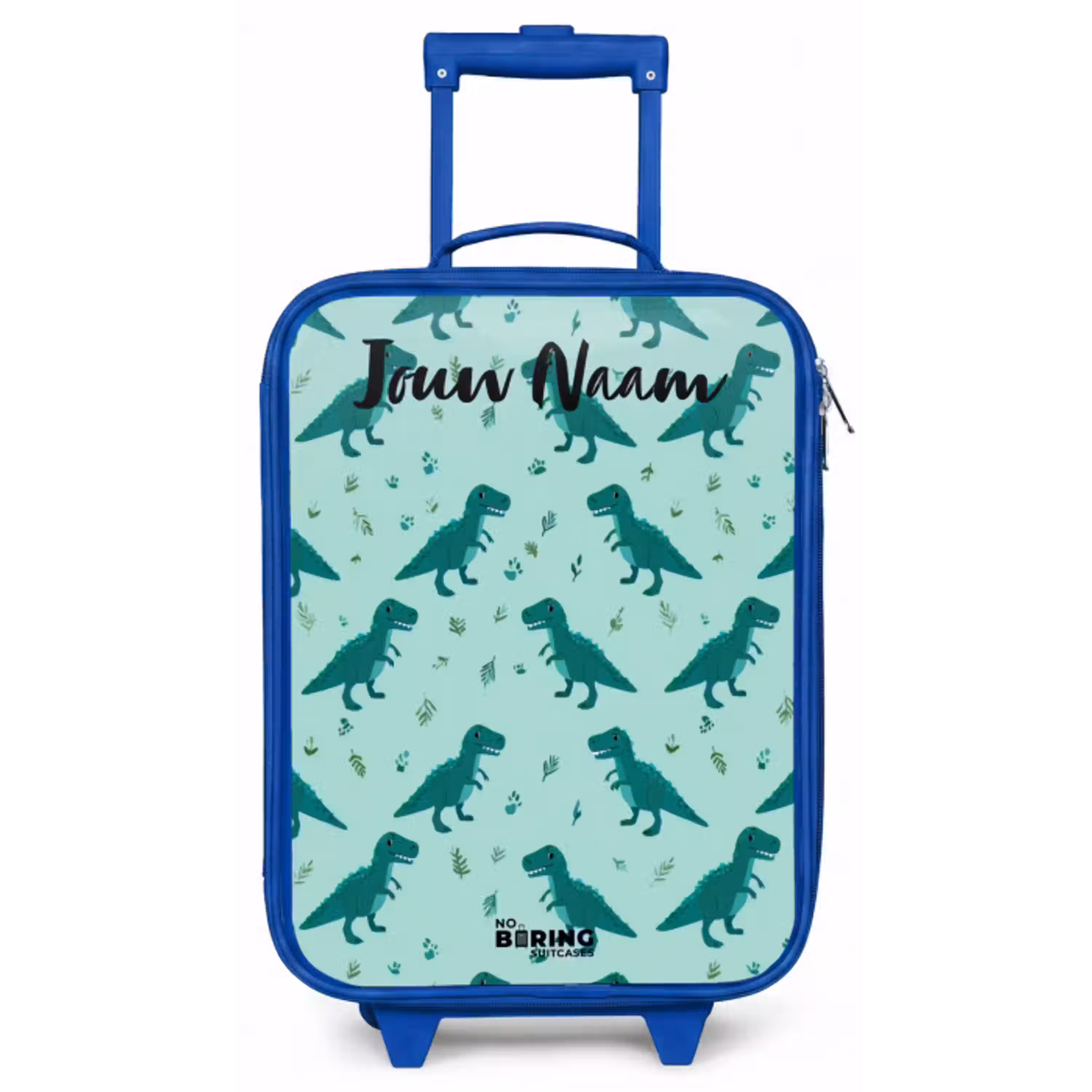 Dinos - Patroon - Groen Kinderkoffer - Blauw klein -zz3dotto